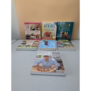 Lot Of 7 Healthy Cookbooks Low Carb Atkins Before & After, Lower Your Fat Recipe